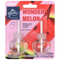 Glade PlugIns Scented Oil Air Freshener, Wonder Melon Limited Edition, 1.34 oz Total, 2 Refills Perspective: Main