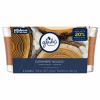 Glade Single Wick Candles, Cashmere Woods, 8.16 oz, 2 Count Perspective: Main