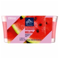 Glade Candles, Wonder Melon Limited Edition, 8.16 oz Total, 2 Pack Perspective: Main