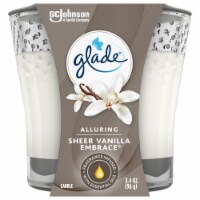Glade® Candle Jar Air Freshener Sheer Vanilla Embrace Fragrance Infused with Essential Oils
