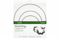 FloraCraft Wire Wreath Ring Set Gold 3pc
