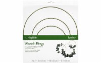 FloraCraft Wire Wreath Ring Set Gold 3pc