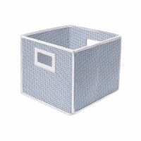 Folding Nursery Basket/Storage Cube - Blue Gingham