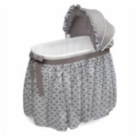 Wishes Oval Bassinet - Full Length Skirt - Gray/Lantern