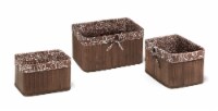 Claremont Bamboo Three Basket Set - Espresso