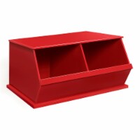 Two Bin Storage Cubby - Red