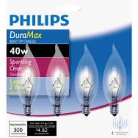 Philips DuraMax 40-Watt Candelabra Base BA9 Bent Tip Candle Light Bulbs Perspective: Main