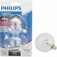 Philips DuraMax 40-Watt Candelabra Base G16.5 Globe Light Bulbs Perspective: Main