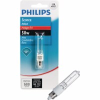 Philips 50W 120V Clear Mini-Can Base T4 Halogen Special Purpose Light Bulb
