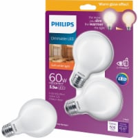 Philips 5.5-Watt (60-Watt) Medium Base Globe G25 LED Light Bulbs Perspective: Main