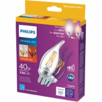 Philips 3.3-Watt (40-Watt) Candelabra Base Bent Tip Candle LED Light Bulbs Perspective: Main
