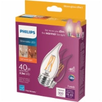 Philips 3.3-Watt (40-Watt) Medium Base Bent Tip Candle LED Light Bulbs Perspective: Main