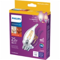 Philips 2-Watt (25-Watt) Candelabra Base Bent Tip Candle BA11 LED Light Bulbs Perspective: Main