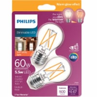 Philips 5.5-Watt (60-Watt) Medium Base Ceiling Fan A15 LED Light Bulbs Perspective: Main