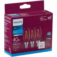 Philips 3.3-Watt (40-Watt) Candelabra Base Blunt Tip Candle B11 LED Light Bulbs Perspective: Main