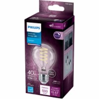 Philips Vintage LED 40W equivalent A19 Clear Spiral Filament Lightbulb