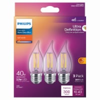 Philips 3.5-Watt (40-Watt) Ba11 LED Dimmable Flicker Free Light Bulb - Soft White (2700K) Perspective: Main