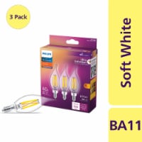 Philips 5-Watt (60-Watt) BA11 Candelabra Base Dimmable LED Light Bulbs