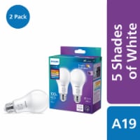 Philips 8-Watt (1000-Watt) A19 LED White Dial Light Bulb - 5 Shades of White Perspective: Main