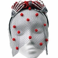 Morris Costumes Skull Hand Tte Crown Veil#44; One Size Costume