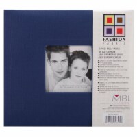 MBI Fashion Fabric Post Bound Album W/Window 8 X8 -Blue