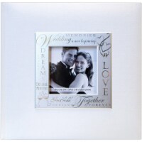 MBI Fabric Expressions Photo Album 8.5 X8.5   -Wedding - White