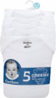 Gerber® Childrenswear Onesies® Short-Sleeve Bodysuit - White - 5 Pack Perspective: Main