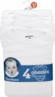 Gerber® Childrenswear Onesies® Babies Short-Sleeve Bodysuit - White - 4 Pack Perspective: Main