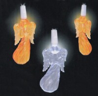 Sienna 20 Orange and Pure White LED Angel Novelty Christmas Lights - 9.5 ft White Wire