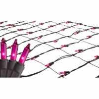 Sienna 2' x 8' Pink Mini Christmas Net Style Tree Trunk Wrap Lights - Brown Wire