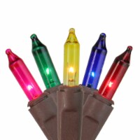 Sienna 2' x 8' Multi-Color Mini Christmas Net Style Tree Trunk Wrap Christmas Lights - Brown