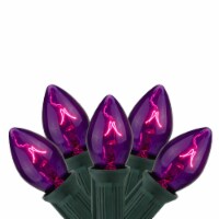 Northlight 25-Count Purple C7 Transparent Christmas Light Set, 24ft Green Wire