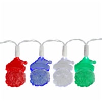 Sienna 20 Multi-Color Santa Claus LED Novelty Christmas Lights - 10 ft White Wire Perspective: Main