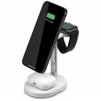 iLive 3-in-1 Wireless Charging Stand - White Perspective: Main