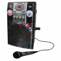 GPX Bluetooth Karaoke Machine with LED Lights - Black