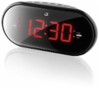 Dual Alarm Clock Radio - Black Perspective: Main