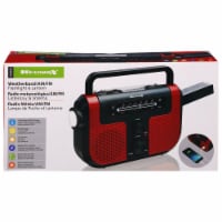 Weatherx WR383R with Flashlight Solar Handcrank Weatherband AM/FM Radio - Red/Black