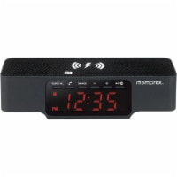 Memorex Wireless Charge Alarm Clock - Black