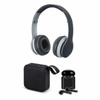 iLive KIT220BDL Bluetooth Bundle with Headphones Earbuds and Speaker - Black
