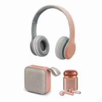 iLive  Bluetooth Bundle with Headphones Earbuds and Speaker - Rose Gold