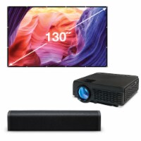 GPX Bluetooth Projector Screen Speaker and HDMI Cable Bundle Kit