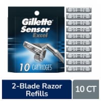 Gillette Sensor Excel Men's 2-Blade Razor Blade Refill Cartridges Perspective: Main
