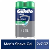 Gillette Series for Men Soothing with Aloe Vera Shave Gel Twin Pack