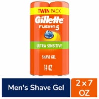 Gillette Fusion with Aloe Vera Ultra Sensitive Twin Pack Shave Gel