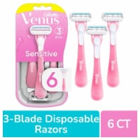 Gillette Venus Women's Sensitive Skin Pink Disposable Razors Perspective: Main