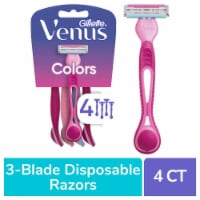 Gillette Venus Simply3 Colors Handles Women's 3-Blade Disposable Razors Perspective: Main