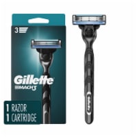Gillette® Mach3® Men's Razor Handle + Blade Refill Cartridge Perspective: Main