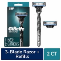Gillette Mach3 Men's 3-Blade Razors Handle and Blade Refill Cartridges Perspective: Main