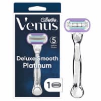 Gillette Venus Deluxe Smooth Platinum Women's Razors Handle and Cartridges Perspective: Main