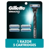 Gillette Mach3 Men's Razors Handle and Blade Refill Cartridges Value Pack